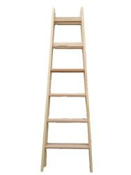 DRABINA DREWNIANA MALARSKA 2x6 ROZSTAWNA PŁASKIE POZIOME SZCZEBLE