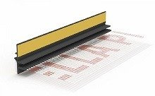 LISTWA PRZYOKIENNA GRAFIT  Z SIATKĄ  6mm/300cm