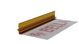 LISTWA PRZYOKIENNA  ZŁOTY DĄB Z SIATKĄ  6mm/150cm