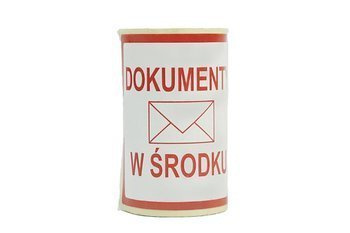 ETYKIETY Z NADRUKIEM "dokumenty w środku"