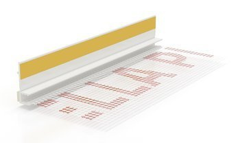 LISTWA PRZYOKIENNA BIAŁA  Z SIATKĄ  6mm/150cm